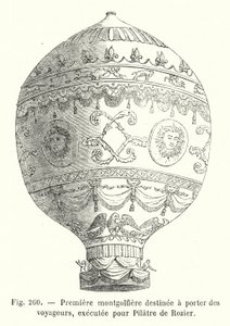 First Montgolfier Intended to Carry Passengers, Made for Pilatre de Rozier (engraving)