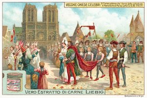 Procession Leaving Notre Dame de Paris During the Reign of Charles VII of France