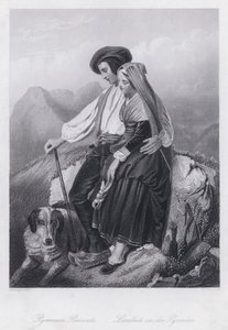 Pyrenean Peasants by European School