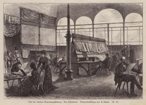 Reading room at the Berlin Exhibition of Trade and Industry, Germany by European School
