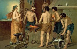 Saint Appearing to Blacksmiths in a Forge by European School