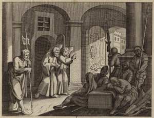 St Peter delivered from prison by an angel by European School