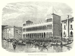 The Fondaco dei Turchi, Grand Canal by European School