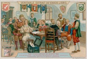 The Guilds of the Butchers, Tanners, Soap Makers, Shoemakers, Glovers and Barbers Assemble by European School