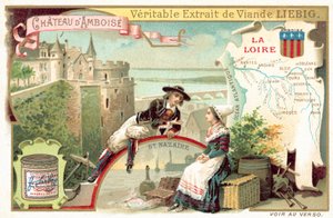 The Loire, and a View of the Chateau of Amboise by European School