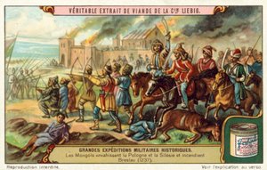 The Mongols invade Poland and Silesia and burn Breslau by European School