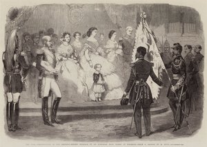 The War, Presentation to the Empress-Regent Eugenie of an Austrian Flag Taken at Magenta by European School