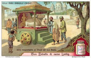 Transportable Idol of Vishnu with the Ox Rama by European School