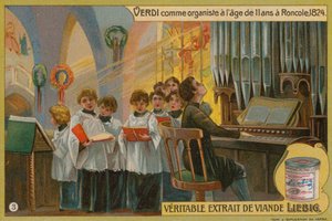 Verdi Playing the Organ in Roncole by European School