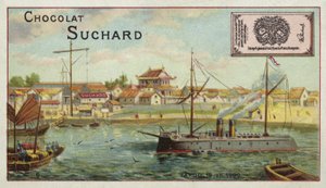 Warship at Taku, China, Boxer Rebellion, 1900