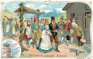Wedding Procession in Norway by European School