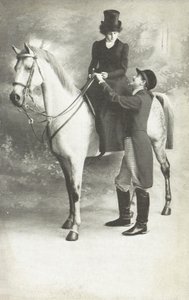 Woman and Man in Riding Dress by European School