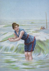 Woman Bathing at the Seaside