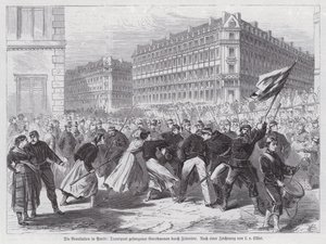 Women Attacking Captured Gendarmes Being Escorted by National Guards, Paris Commune