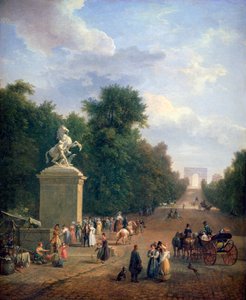 The Entrance to the Champs-Élysées, c1804-1836 by Eustache Francois Duval