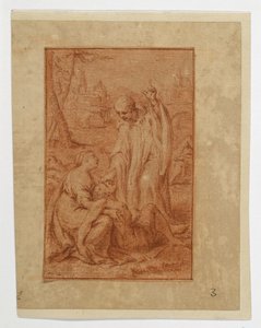 A Saint Healing a Sick Person or Raising a Dead Person (?)