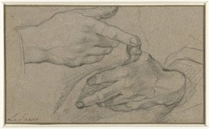 Study of Two Hands by Eustache Lesueur