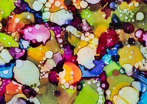 Vibrant Fluid Ink Abstract by Eva Vig