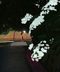 6 am. Rainy Morning and Jogger, Prospect Park West