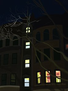 8th Avenue At Night by Evan Sklar