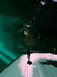 Cyclist at Night, Prospect Park, Brooklyn, c.2020-24