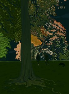 Dog Walk At Night by Evan Sklar