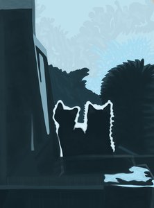 Kittens Outside of Window