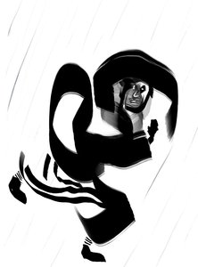 Running In Rain by Evan Sklar