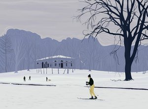 Skier, Prospect Park, Brooklyn by Evan Sklar