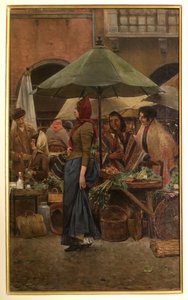 Piazza delle Erbe 1892 by Evaristo Cappelli