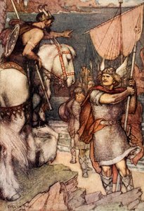 The Warden Challenges Beowulf by Evelyn Paul
