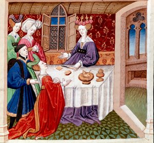 Iseut Implores the Protection of Queen Guenevre by Everard de Espinques