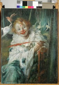Clown with Red Feather