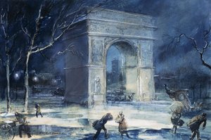 The Arch, Washington Square by Everett Shinn