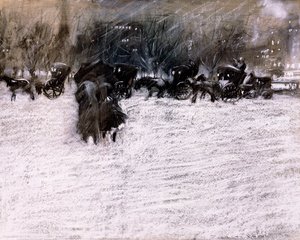 The Park in Winter by Everett Shinn