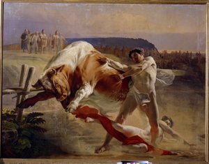 The Trial of Strength of Yan Usmovets by Evgraf Sorokine