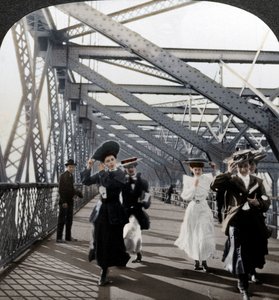 The Promenade, Williamsburg Bridge, New York, USA, c1900s