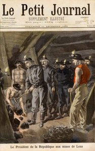 Felix Faure (1841-99) President of the Republic, in the Mines at Lens, from Le Petit Journal, 11th December 1898 by F.L. and Tofani, Oswaldo Meaulle