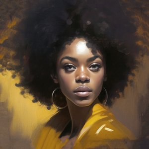 African Woman Portrait by F. Abderrahim