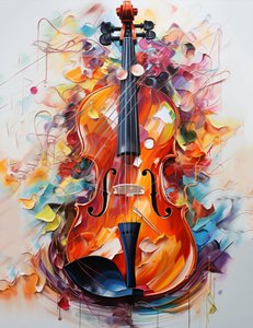 Beautiful Violin Painting