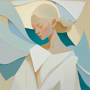 Blonde Female Portrait, Inspired from Famous Paintings by F. Abderrahim