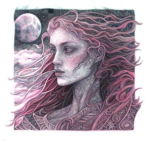 Fine Line Art Woman Portrait Graphic, Wall Art Prints