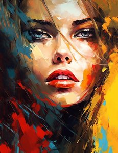 Woman Portrait Impressionist Oil Painting