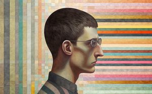 Intellectual man inspired by Giorgio de Chirico, Surrealism portrait