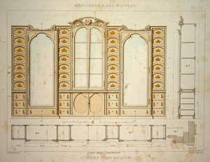 Design for a shop display cabinet