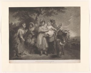 Group of Roma with Donkey Taking a Child by F. Green