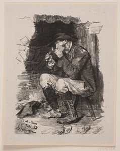 A Man Lighting His Pipe by F. Hendriksen