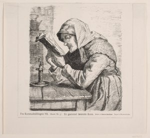 An Old Woman Reading