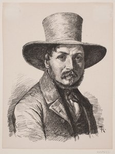 Portrait of Christen Købke by F. Hendriksen