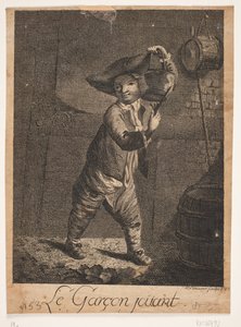 The Boy Playing by F. Schüerer
